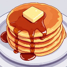 A close-up view of very appetizing pancakes arranged neatly on a plate