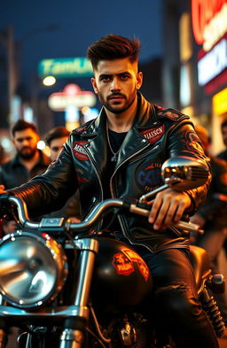 A rugged and charismatic leader of a motorcycle gang named Virza Kinan Adherick
