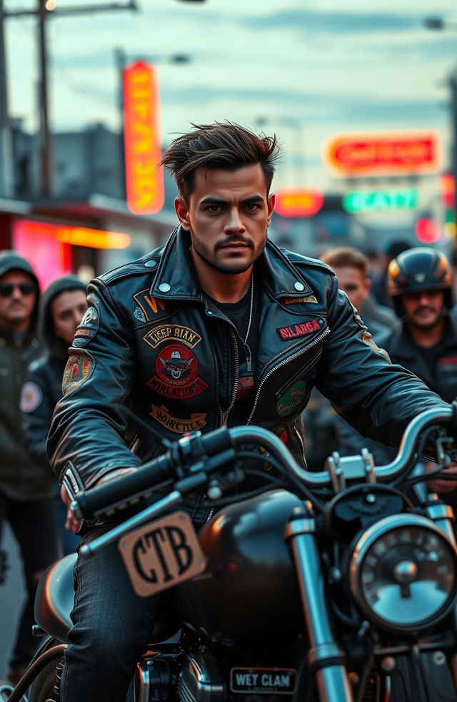 A rugged and charismatic leader of a motorcycle gang named Virza Kinan Adherick