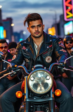 A rugged and charismatic leader of a motorcycle gang named Virza Kinan Adherick