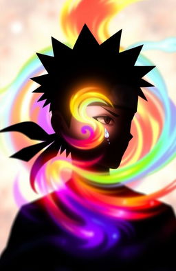 A stylized depiction of a vibrant chakra swirl with bright colors swirling elegantly, centered in the image