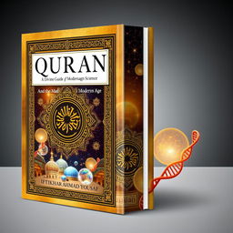 A book cover design for 'QURAN: A Divine Guide for Modern Science and the Man of Modern Age'