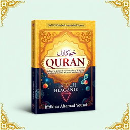 A book cover design for 'QURAN: A Divine Guide for Modern Science and the Man of Modern Age'