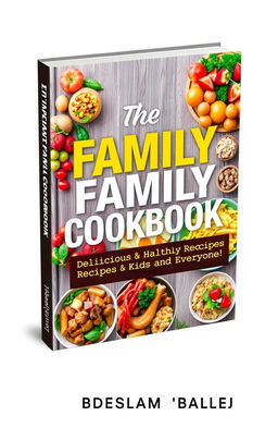 A professional and eye-catching cookbook cover design that appeals to families, titled 'The Ultimate Family Cookbook: Delicious & Healthy Recipes for Kids and Everyone!'