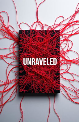 A visually striking book cover titled "UNRAVELED" positioned prominently at the center