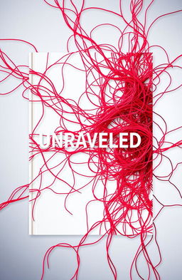 A visually striking book cover titled "UNRAVELED" positioned prominently at the center