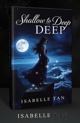 A captivating book cover for 'Shallow to Deep' by Isabelle Tan, depicting a dark and forbidden romance theme