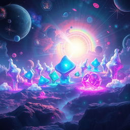 A mesmerizing digital depiction of the 'Creation of the Extradimensional Echoes'