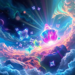 A mesmerizing digital depiction of the 'Creation of the Extradimensional Echoes'