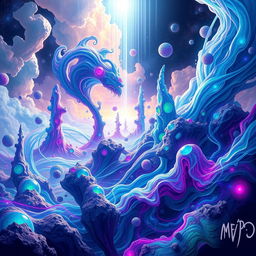 An intricate digital artwork depicting the 'Creation of the Extradimensional Echoes'