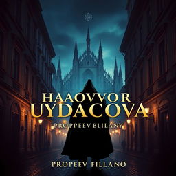 A striking movie poster featuring the title 'Заговор Кудасова: прогрев Миланы' in bold, elegant typography at the center