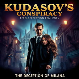 An engaging and dramatic movie poster titled 'Kudasov's Conspiracy: the Deception of Milana', featuring bold, striking typography prominently displayed at the top