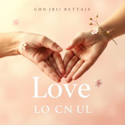 A beautifully designed book cover that evokes emotions of love, romance, and longing, featuring soft, warm colors like pinks, beiges, and pastel tones