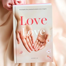 A beautifully designed book cover that evokes emotions of love, romance, and longing, featuring soft, warm colors like pinks, beiges, and pastel tones