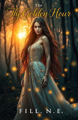 A captivating book cover for 'The Golden Hour'