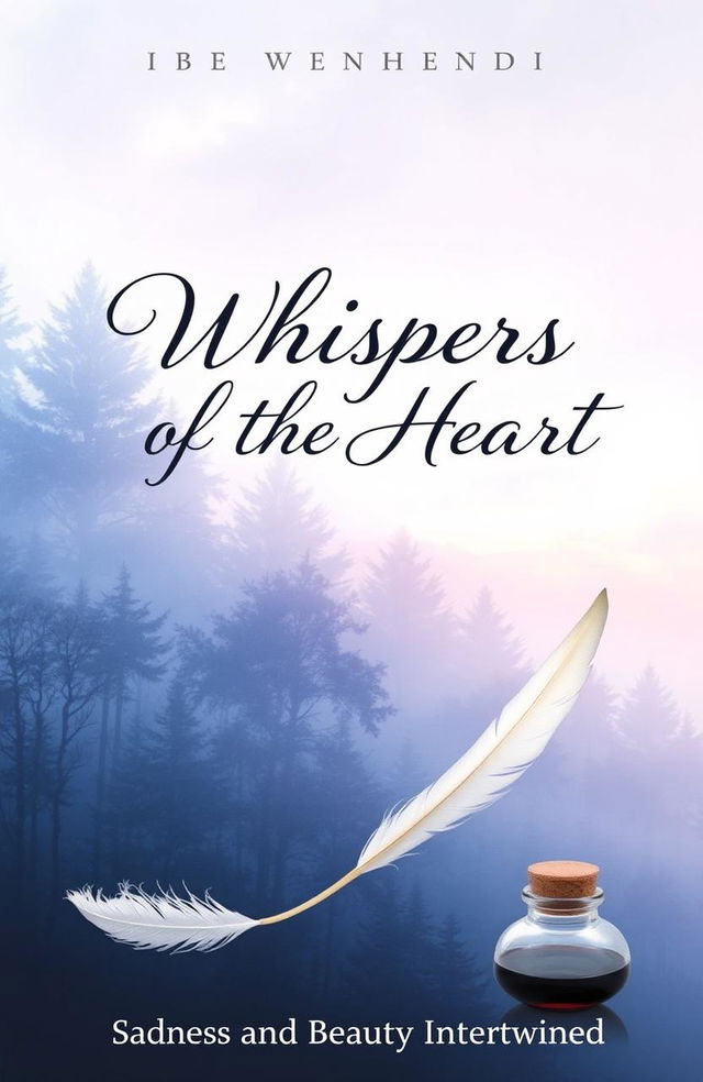 A beautifully designed poster for a poetry book titled 'Whispers of the Heart'