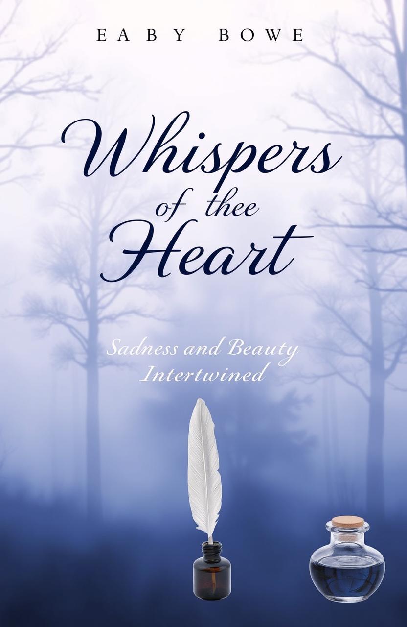 A beautifully designed poster for a poetry book titled 'Whispers of the Heart'