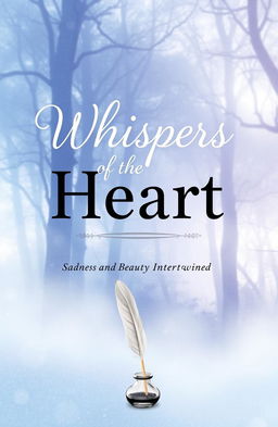A beautifully designed poster for a poetry book titled 'Whispers of the Heart'