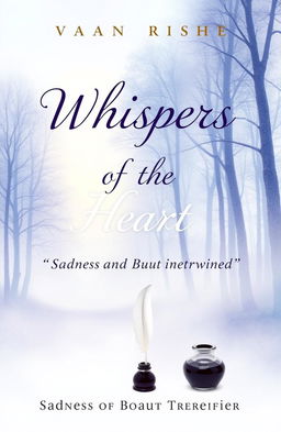 A beautifully designed poster for a poetry book titled 'Whispers of the Heart'