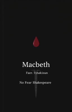 A minimalist black-and-white book cover design featuring a single drop of blood in deep red at the center, symbolizing violence and tragedy