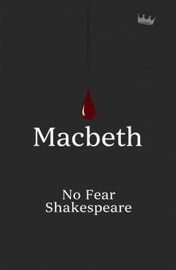A minimalist black-and-white book cover design featuring a single drop of blood in deep red at the center, symbolizing violence and tragedy