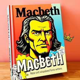 A book cover inspired by pop art, featuring vibrant colors like red, yellow, and blue
