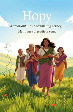 A serene and uplifting scene depicting a diverse group of people journeying together, representing unity and hope, embodying the principles of transformative formation