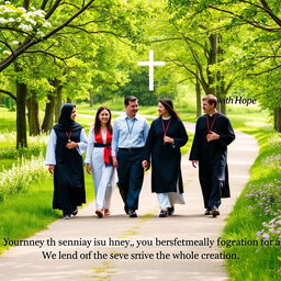A group of seminarians journeying together with hope, showcasing their commitment to faith and transformative formation