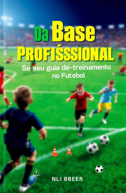 A dynamic and engaging book cover design for 'Da Base ao Profissional: Seu Guia de Treinamento no Futebol'