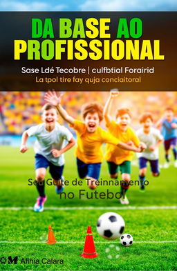 A dynamic and engaging book cover design for 'Da Base ao Profissional: Seu Guia de Treinamento no Futebol'