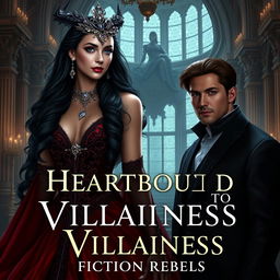 An evocative scene depicting a captivating villainess, radiating confidence and allure in a grand castle setting
