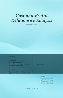 An assignment cover page design for a university submission