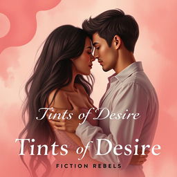 A romantic and intimate scene that captures the essence of love and desire between a couple, inspired by 'Tints of Desire' by Fiction Rebels