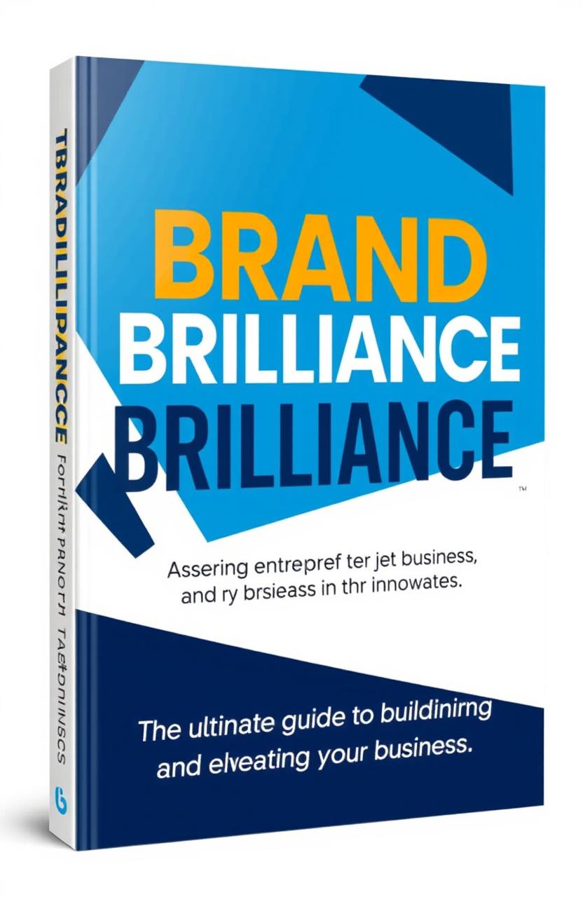 A striking book cover design for 'Brand Brilliance: Elevate and Market Your Business With Impact'