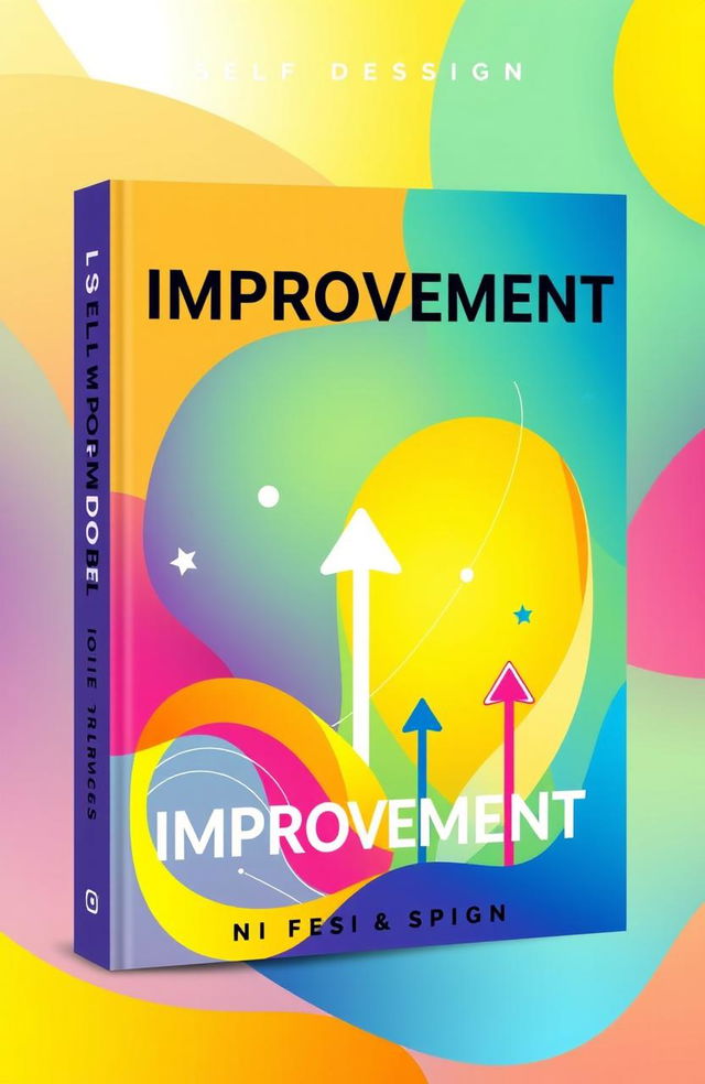 A modern book cover design focused on self-improvement, featuring abstract imagery that symbolizes personal growth and transformation