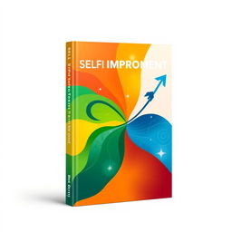 A striking modern book cover design centered on self-improvement, featuring abstract symbolic imagery that conveys themes of personal growth, transformation, and self-discovery