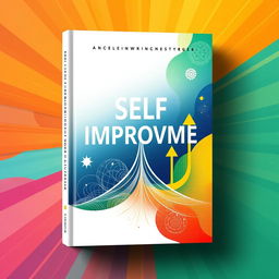 A striking modern book cover design centered on self-improvement, featuring abstract symbolic imagery that conveys themes of personal growth, transformation, and self-discovery