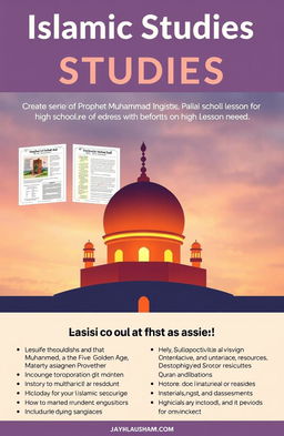 Create a series of engaging and informative lesson plans for high school students focusing on Islamic Studies