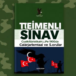 An eye-catching ebook cover design for 'Asteğmenlik Sınavı Çalışma Kaynakları ve Sorular'