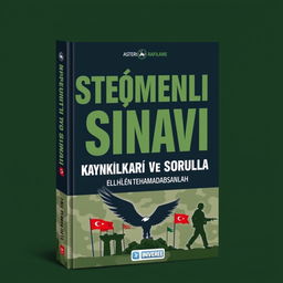 An eye-catching ebook cover design for 'Asteğmenlik Sınavı Çalışma Kaynakları ve Sorular'