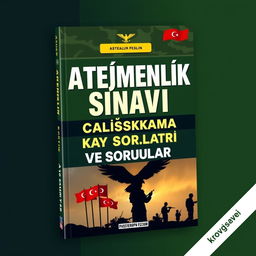 An eye-catching ebook cover design for 'Asteğmenlik Sınavı Çalışma Kaynakları ve Sorular'