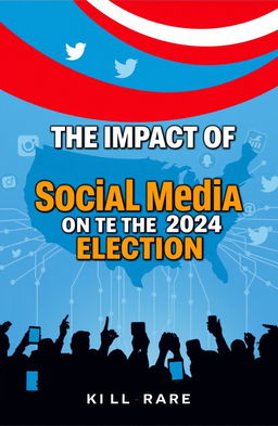 A compelling book cover design for 'The Impact of Social Media on the 2024 Election'