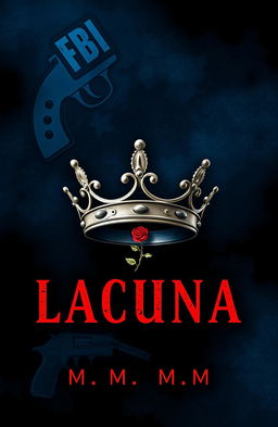 Cover design for a murder mystery novel titled 'Lacuna'