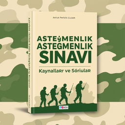 An elegant and visually striking ebook cover design for 'Asteğmenlik Sınavı Çalışma Kaynakları ve Sorular'