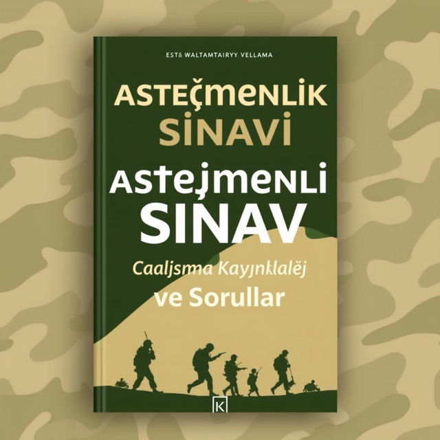 An elegant and visually striking ebook cover design for 'Asteğmenlik Sınavı Çalışma Kaynakları ve Sorular'