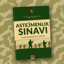 An elegant and visually striking ebook cover design for 'Asteğmenlik Sınavı Çalışma Kaynakları ve Sorular'