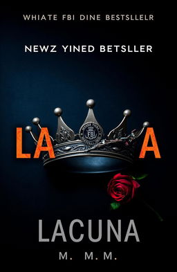 A conceptual book cover featuring a damaged crown on a dark, textured background, symbolizing royalty and mystery
