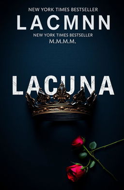 A conceptual book cover featuring a damaged crown on a dark, textured background, symbolizing royalty and mystery