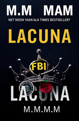 A conceptual book cover featuring a damaged crown on a dark, textured background, symbolizing royalty and mystery
