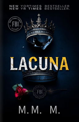 A moody and suspenseful book cover concept for 'Lacuna' by M